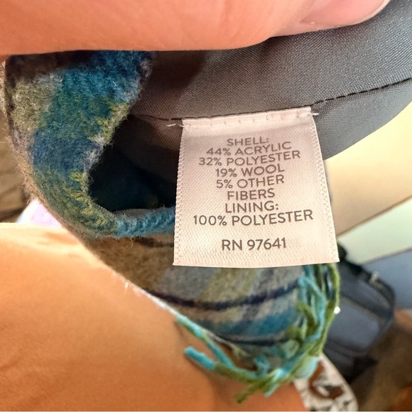 J.Jill Wool-Blend, Plaid Fringe Skirt- Size:10 - Picture 10 of 10